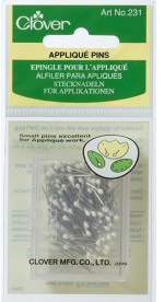 Clover Quilting Pins 2508 - Extra fine glass-headed pins by Bra